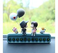 Halearo Cute Luminous Parking Number Plate, Multifunctional Temporary Parking Card For Cars, ABS Material, 15x7cm Size (#10)