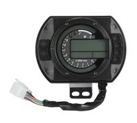 Halearo DC12V LCD Motorcycle Speedometer Odometer Tachometer Meter with Seven Color Lights for Universal Motorcycle 137x101mm