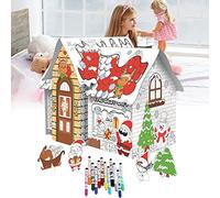 Halearo DIY 3D Paper Graffiti House Puzzle Toy for Children's Creativity and Imagination, Assembled Cardboard Model, Safe and Fun Activity, 38x27x26cm