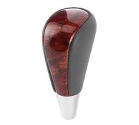 Halearo Gear Shift Knob Lightweight Durable Auto Accessory for ES240 250 300 350 2005-2014 Mahogany Chrome Color 1 Unit (Gray Leather+Peach Wood)