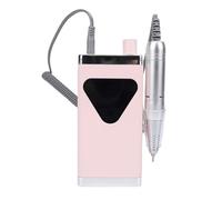 Halearo High Speed Electric Nail Grinder 45000RPM Cordless Nail Drill Kit with Long Lasting Battery for Personal Manicure Stainless Steel (Pink)