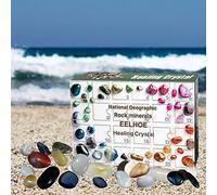 Halearo Kids Advent Calendar with Fun Rock Collections for Christmas Countdown Educational Gifts for Boys and Girls Teens 24 Unique Stones (Assorted Color)