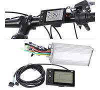Halearo LCD Display Waterproof Electric Bicycle Controller Kit for E Bike Scooter, Durable Rain Resistant Motor Brushless Controller for 1000W 24V/36V/48V/60V, Simple Installation for Outdoor Riding