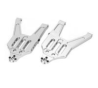 Halearo Lower Control Arms Aluminum Alloy 2pcs Lightweight Front Left Right for 1/7 RC Cars Replacement Parts (Silver)