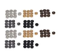 Halearo Mini Snap Buttons Fasteners 5 Colors Strong Rust Prevention Sew On Buttons for Women Men, 100pcs Miniature Metal Snap Doll Accessories