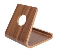 Halearo Natural Bamboo Texture Double Sides Tablet PC Mobile Phone Bracket, Sturdy Wooden Support Stand for Chirstmas Birthday Gift, 138g Wooden Color 1PC