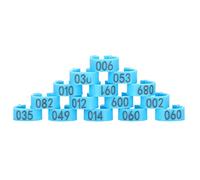 Halearo Pigeons Foot Ring Reusable 001-100 Numbered Identify Clips for Birds, Easy to Clean and Use, Suitable for Homing Pigeons or Most Adult Birds, 100Pcs (Blue)