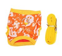 Halearo Rabbit Clothes Harness Leash for Small Pets, Cute Pumpkin Pattern Halloween Vest, Easy to Wear Polyester and Nylon, Perfect for Dress Up (M)
