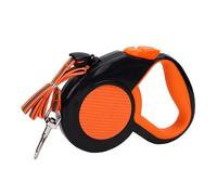 Halearo Retractable Dog Leash 5m with Ergonomic Comfort Handle for Small Dogs Under 44lb Outdoor Walking Training Control (Fluorescent Orange)