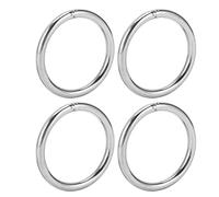 Halearo Stainless Steel Sturdy Welded Round Rings for Camping Dog Leash 10Pcs 4x40mm