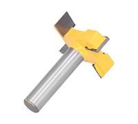 Halearo Surfacing Router Bit 4 Flute Tungsten Steel Cutter for Woodworking Projects 2in Diameter with Smooth PTFE Coating (8mm handle)
