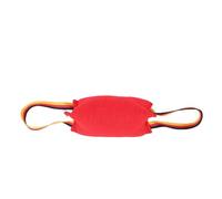 Halearo Tear Proof Dog Bite Tug Toy, Lightweight Stuffless Puppy Training Bite Pillow with Reinforced Hand Strap for Outdoor Tug Drop Fetch (Red)