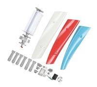 Halearo Vertical Wind Generator 100W Efficient 3 Blade Design for Home and Cabin Use, White Red Blue Color (24V)
