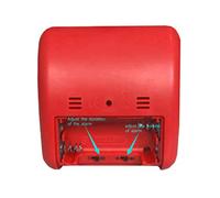 Halearo Visual Analog Timer Silent Countdown Clock for Time Management - Easy to Use with Adjustable Alarm Sound for Kids and Adults, ABS Material, 78mm Size (Red)