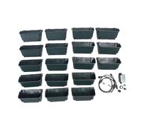 Halearo Wall Hanging Self Watering Planter Set for Vertical Garden Decor with Automatic Irrigation for Home and Balcony - 18 Flower Pots