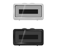 Halearo Wall Mount Phone Holder with Anti-Fog Touch Screen for Bathroom Kitchen Office Black 19 * 11 * 2.8cm (white)