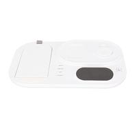 Halearo Wireless Charging Station， with Digital Clock Night Light 3 in 1 Fast Charger for Earbuds Phones Adjustable Angle Foldable Stand