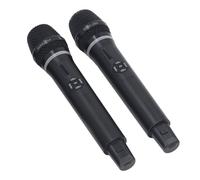 Halearo Wireless Dynamic Microphone Rechargeable Dual Handheld Mic with Bluetooth for Karaoke Wedding Party Aluminum Alloy
