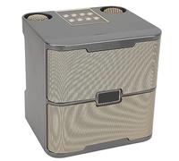Halearo YS 213 Portable Bluetooth Karaoke Speaker with 2 Wireless Microphones Great Sound for Home Parties and Family Gatherings Plastic 2.8lb (Grey)