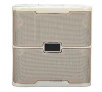 Halearo YS 213 Portable Bluetooth Karaoke Speaker with 2 Wireless Microphones Great Sound for Home Parties and Family Gatherings Plastic 2.8lb (White)