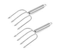 Haletia Stainless Steel Turkey Forks Set of 2, Poultry Lifting Forks Four Needle Meat Forks Turkey and Meat Lifters Claws Carving Fork