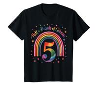 Half a Decade of Cuteness Rainbow 5th Birthday T-Shirt