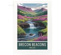 Half a Donkey Breacon Beacons, Wales Tea Towel - 100% Cotton, White, 65 x 47 cm