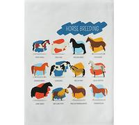 Half a Donkey Breeds of Horse -Large Cotton Tea Towel