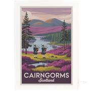 Half a Donkey Cairngorms Scotland Tea Towel - 100% Cotton, White, 65 x 47 cm