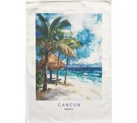 Half a Donkey Cancun large cotton tea towel