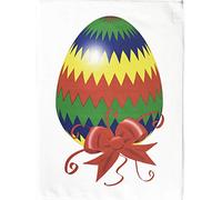 Half a Donkey Colourful Happy Easter Egg Design Large Cotton Tea Towel