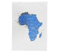 Half a Donkey Countries of Africa with borders, main cities and roads - Large Cotton Tea Towel
