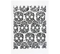 Half a Donkey Day of the Dead Skull Design Cotton Tea Towel