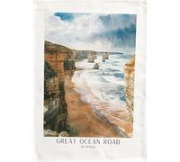 Half a Donkey Great Ocean Road large cotton tea towel