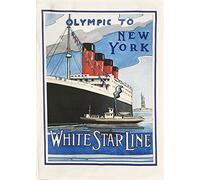 Half a Donkey Great Ships White Star Line The Olympic Large Cotton Tea Towel
