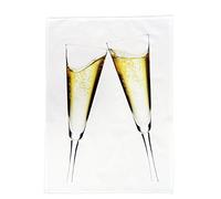 Half a Donkey Happy Anniversary! Toasted with Champagne - Large Cotton Tea Towel