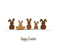 Half a Donkey Happy Easter Bunnies Large Cotton Tea Towel