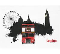 Half a Donkey Iconic London - Large Cotton Tea Towel