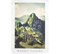 Half a Donkey Machu Picchu large cotton tea towel