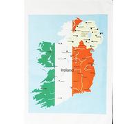 Half a Donkey Map of Ireland and Northern Ireland - Large Cotton Tea Towel
