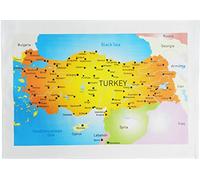 Half a Donkey Map of Turkey- Large Cotton Tea Towel