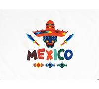 Half a Donkey Mexico Day of the Dead Design - Large Cotton Tea Towel