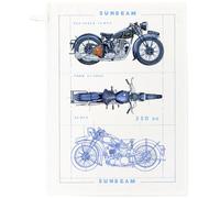 Half a Donkey Motorbike Tea Towel, Illustrated by Richard Partis, 100% Cotton, 65 x 47 cm, with Hanging Loop