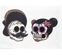 Half a Donkey Mr and Mrs Sugar Skulls Large Cotton Tea Towel