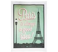 Half a Donkey Paris, always a good idea - Vintage Style Large Cotton Tea Towel