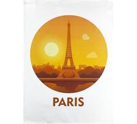 Half a Donkey Paris and The Effiel Tower large cotton tea towel