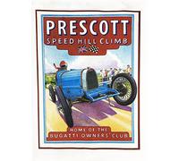 Half a Donkey Prescott Speed Hill Climb Retro Style Large Cotton Tea Towel
