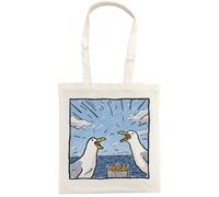 Half a Donkey Seagull Cotton Tote Bag, Unisex, 38 x 43 Centimetres, Printed Both Sides