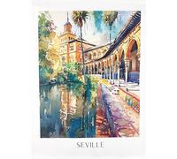 Half a Donkey Seville Spain large cotton tea towel