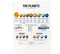 Half a Donkey Solar System Planets Cotton Tea Towel - Educational Space Chart Kitchen Decor